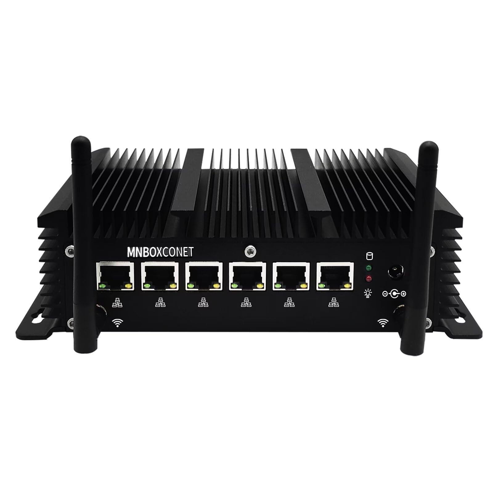 Fanless Industrial Firewall Mini PC Quad Core i5 10210U Micro Router Appliance, 6 x 2.5 GbE i225V LAN, Barebone, NO RAM NO Storage, Support Windows OPNsense, COM, WiFi6, BT5.2, SIM Slot