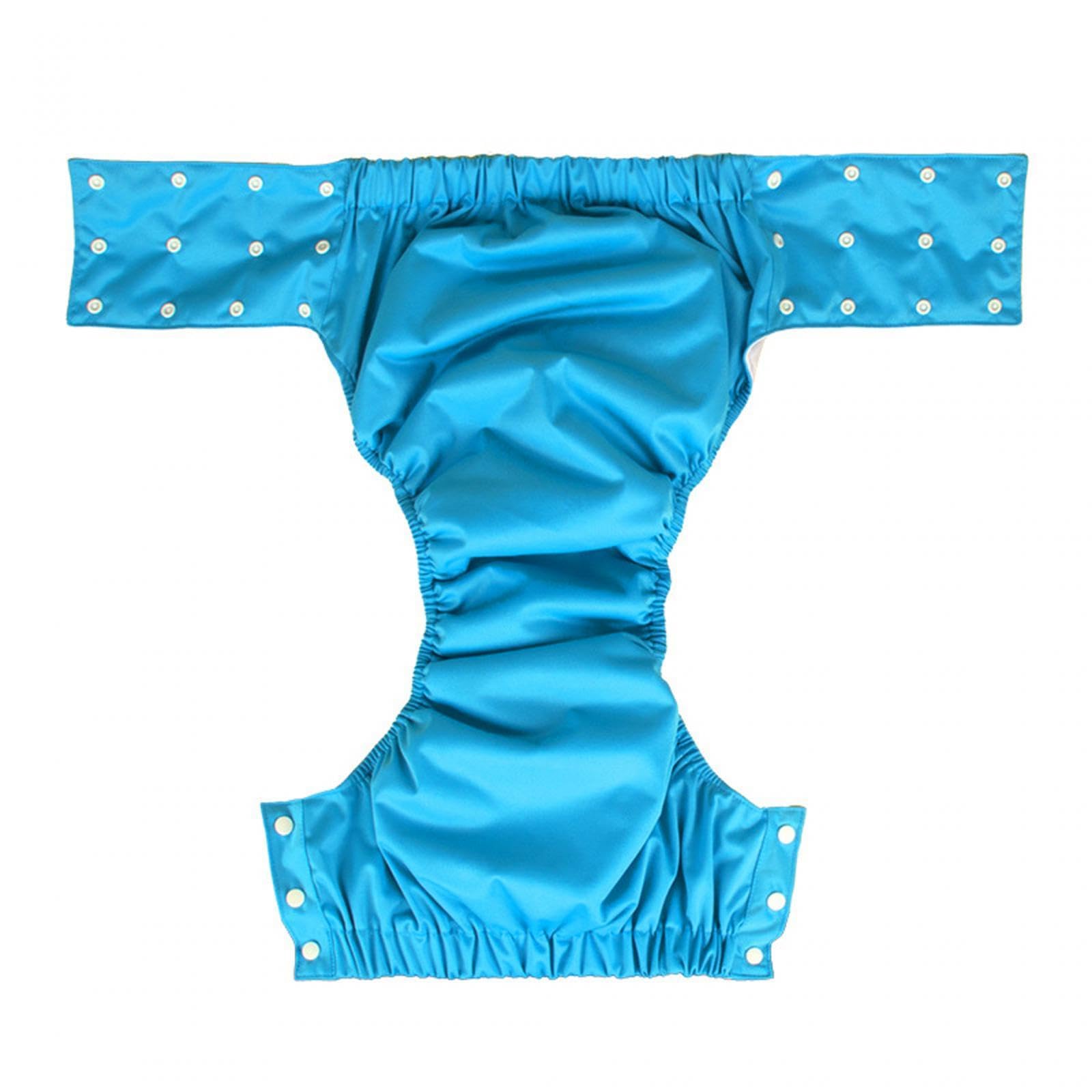 Couche Adulte, Couche-Culotte En Tissu Lavable pour Adulte, Couche Adulte Femme, Housse de Protection, Séchage Rapide, Robuste, Couche Réglable Respirante Réutilisable pour Les Personnes âgées, bleu