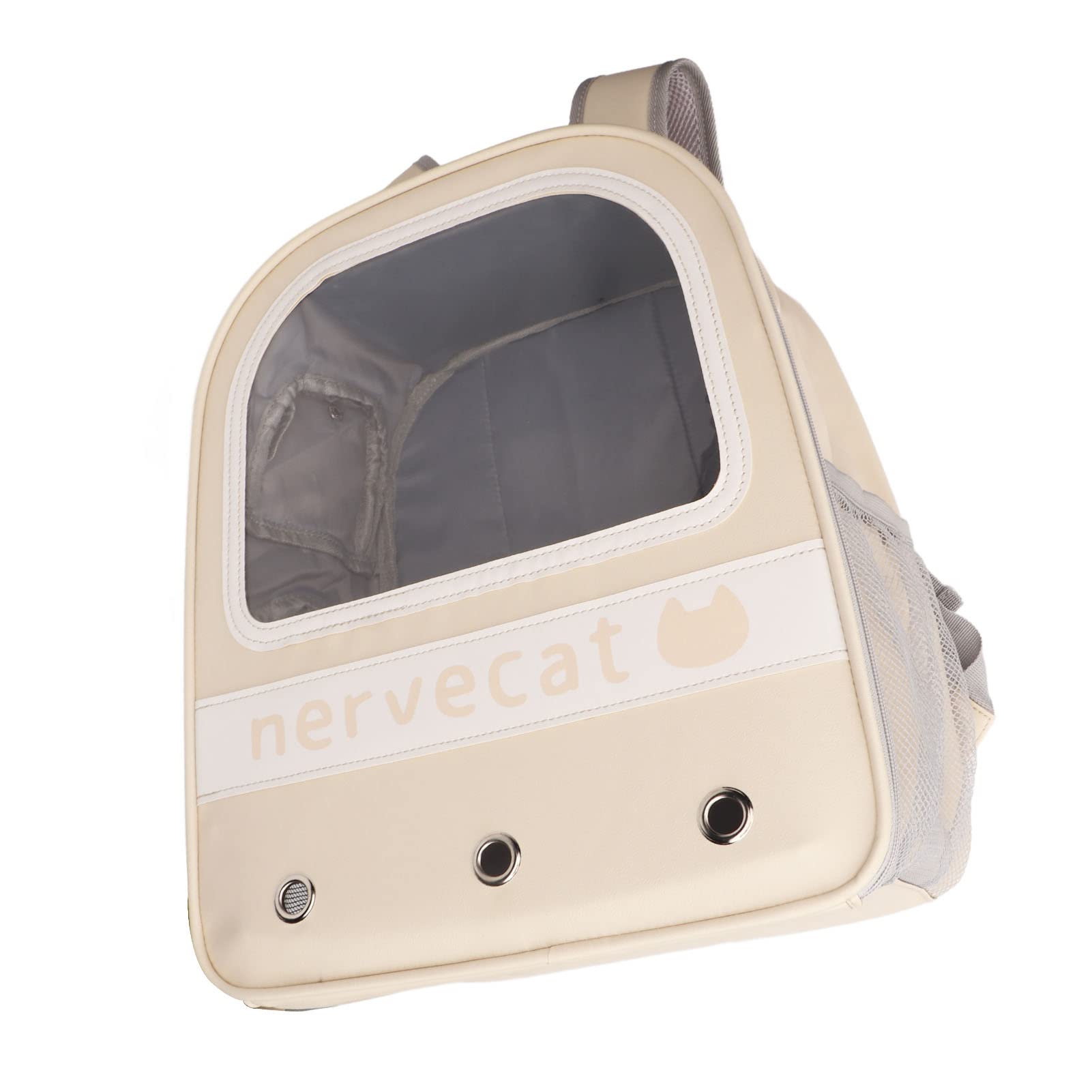 Katzen-Rucksack-Träger, Haustier-Blasen-Reisetasche mit transparentem Fenster und Belüftungsnetz, großer, tragbarer Katzen-Tragetaschen-Rucksack für Outdoor-Wandern und Camping