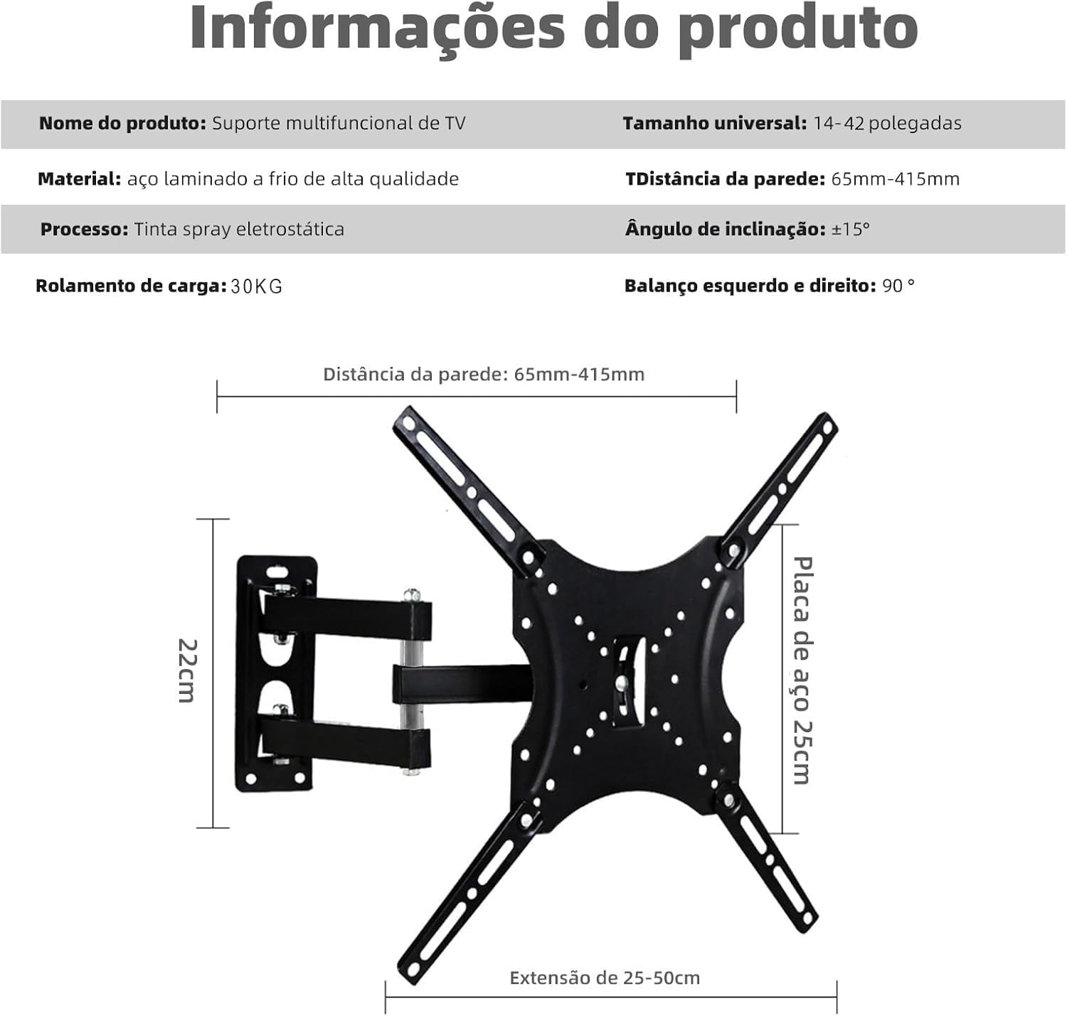 Review do Suporte Articulado de Parede para TV: Transforme Seu Espaço em Estilo! 4