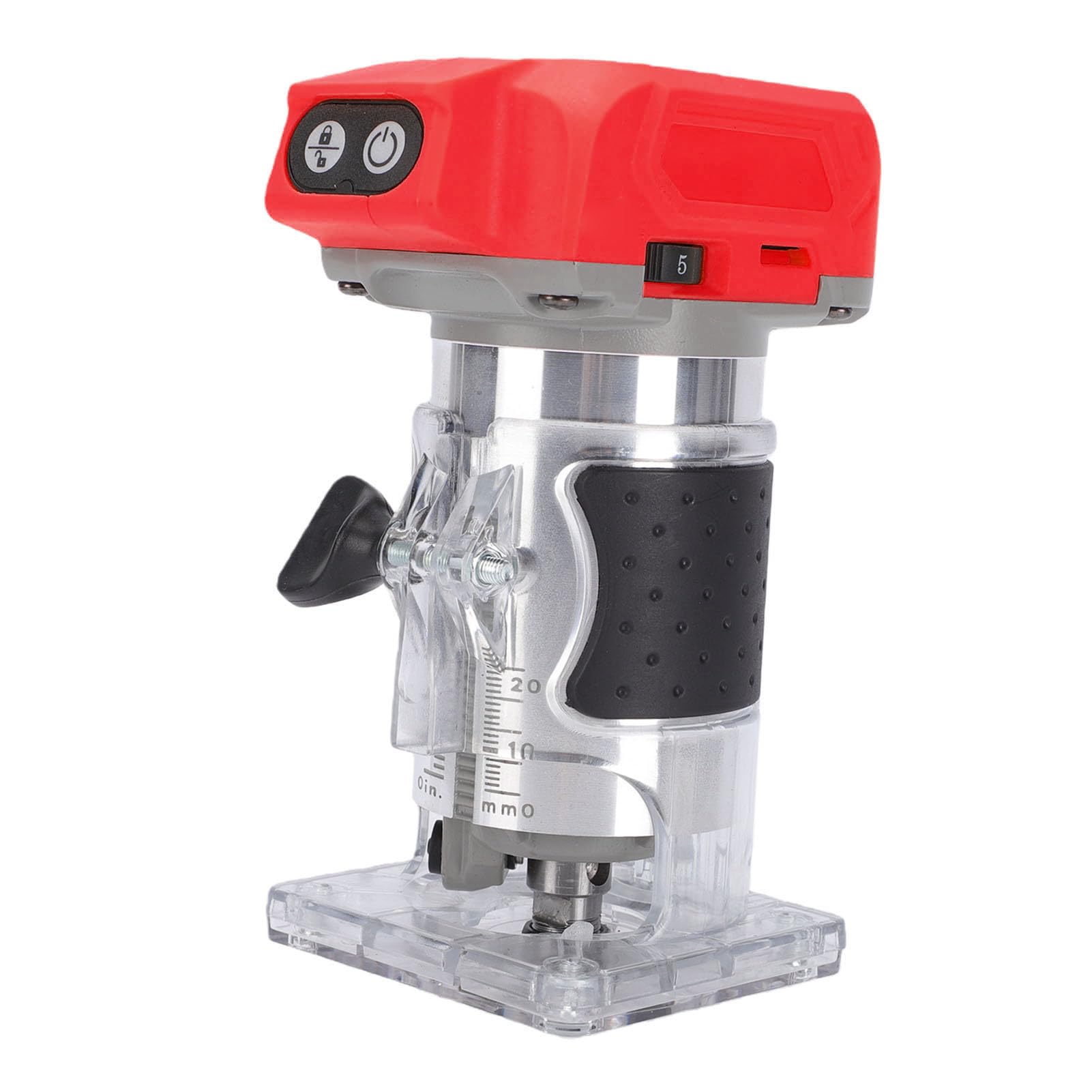 Ejoyous Fresatrice per Legno Compatta Senza Fili da 800 W, Taglierina Portatile Compatta, 5 velocità da 3000 a 30000 Giri/min per la Lavorazione del Legno, Scanalatura e Rifinitura dei Bordi con