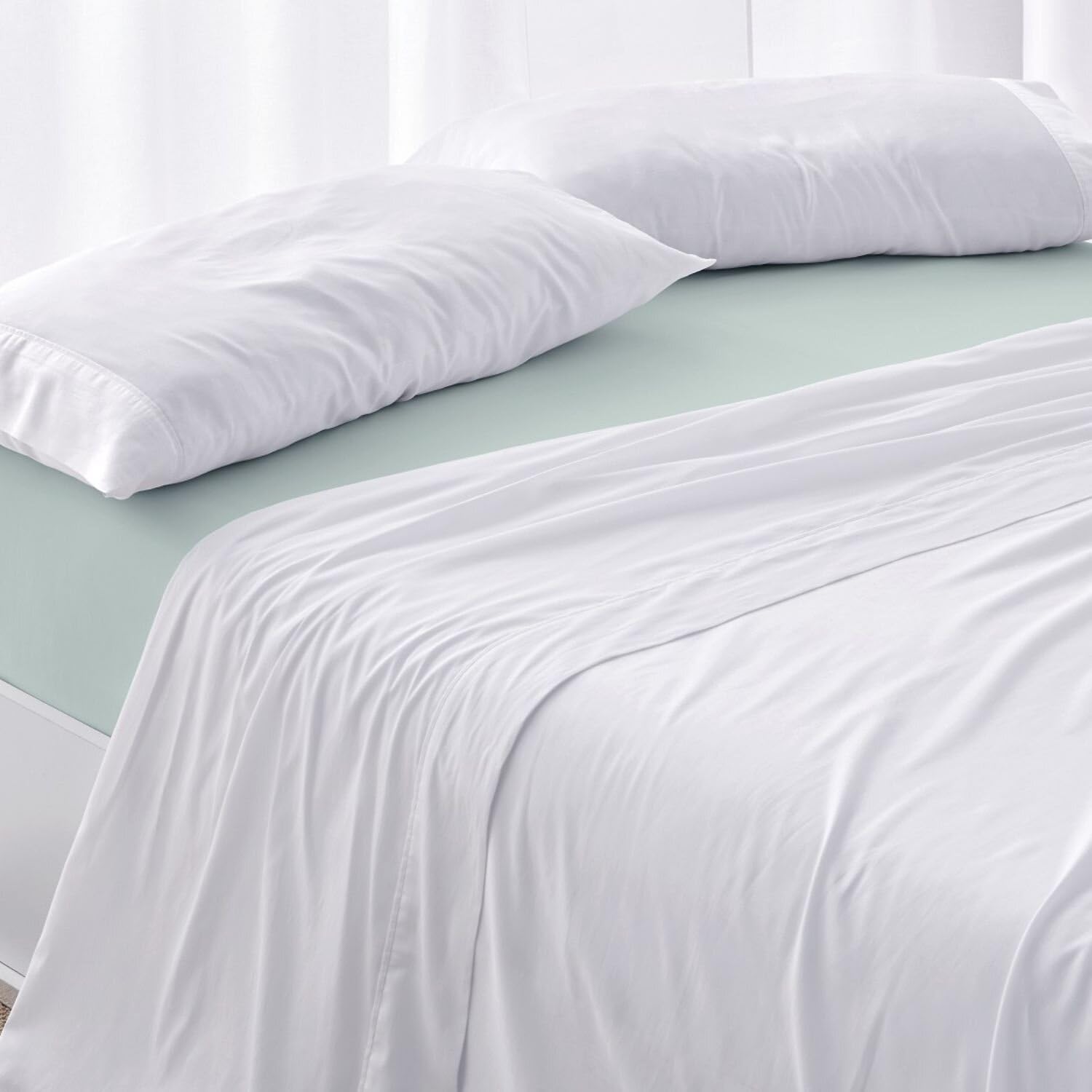 Burrito Blanco | Sábana Bajera 100% Algodón 180 Hilos Cama 180 Menta