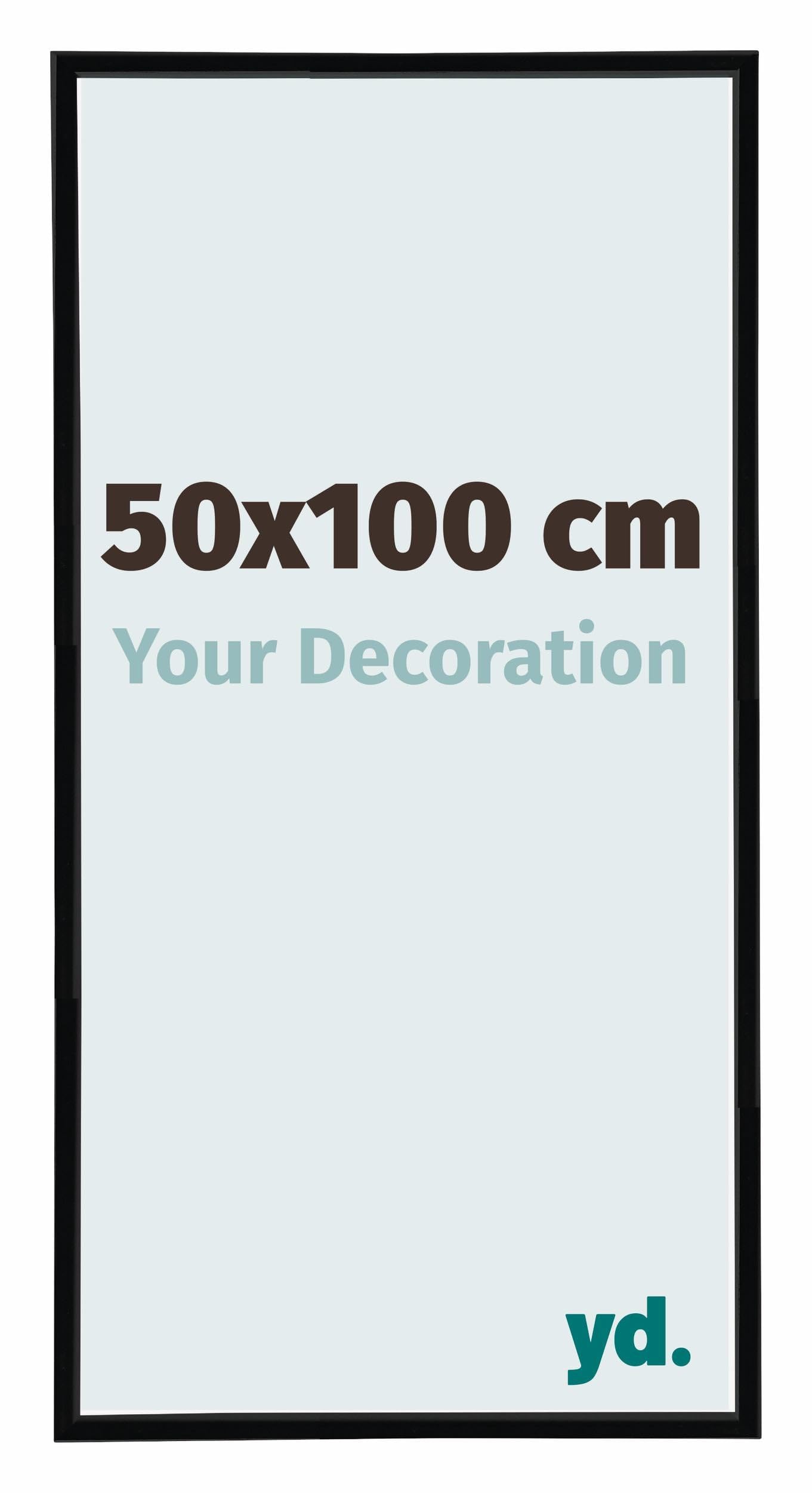 yd. Your Decoration - Marco de Fotos 50x100 cm - Marco de pared de plástico - Negro Brillante - Annecy