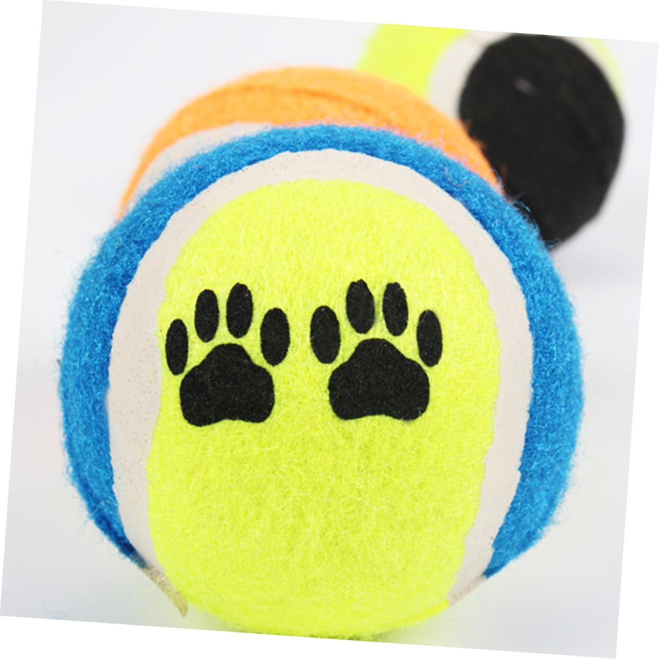 minkissy 12stücke Tennisbälle für Hunde mit Pfotenmotiven Kauspielzeug für Haustiere Katzen und Welpen Spielspaß zur Abwechslung Zufälliger Stil