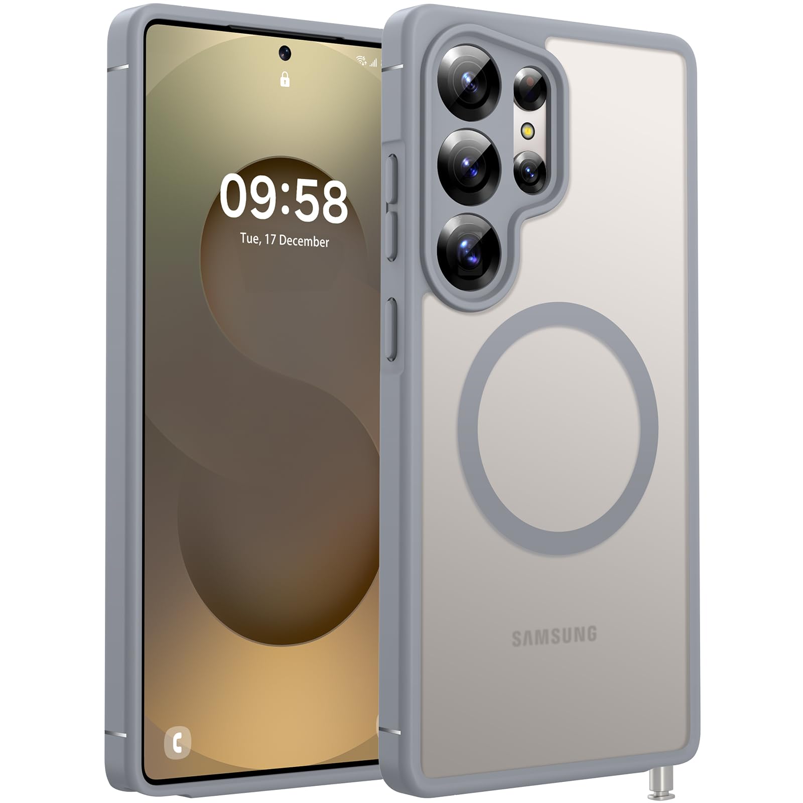 TOCOL für Samsung Galaxy S25 Ultra Hülle für Magsafe, Schutz in Militärqualität, Stoßfest Kratzfest Magnetisch Handyhülle Galaxy S25 Ultra 5G Case, Grau