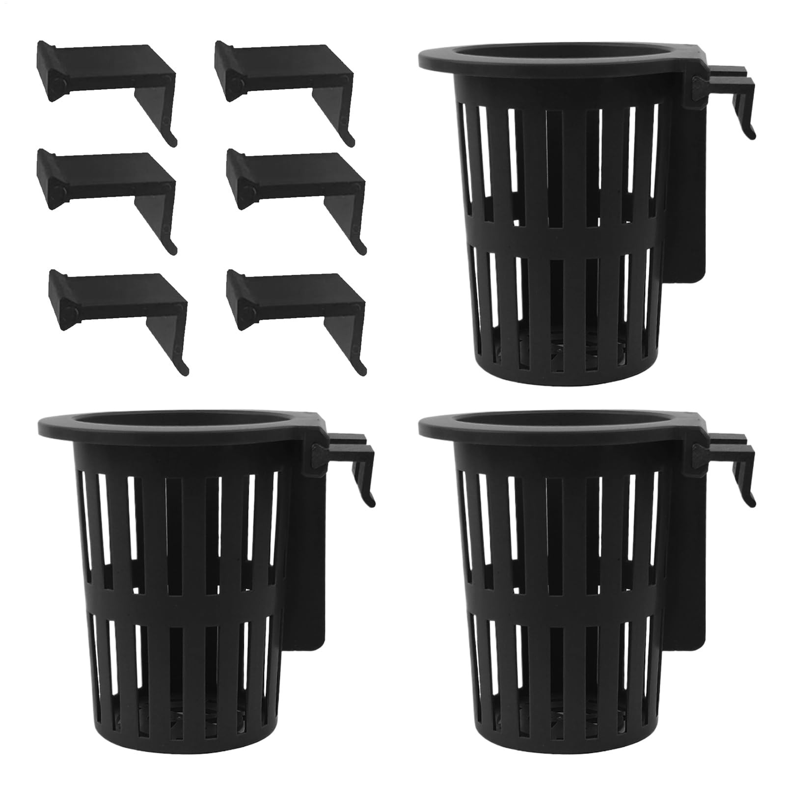 Bollisate Pond Plant Baskets, Aquarium Plant Basket with Hook And Suction Cup, Gardening Planter & Accessories for Habitat Propagation Hydroponics Indoor Terrarium Vivarium