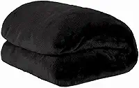 Cobertor Queen Manta Microfibra Fleece 01 Peça (Toque Aveludado) - Preto
