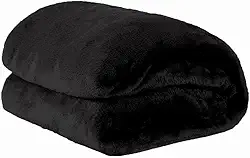 Cobertor Manta Microfibra Solteiro 01 Peça (Toque Aveludado) - Preto