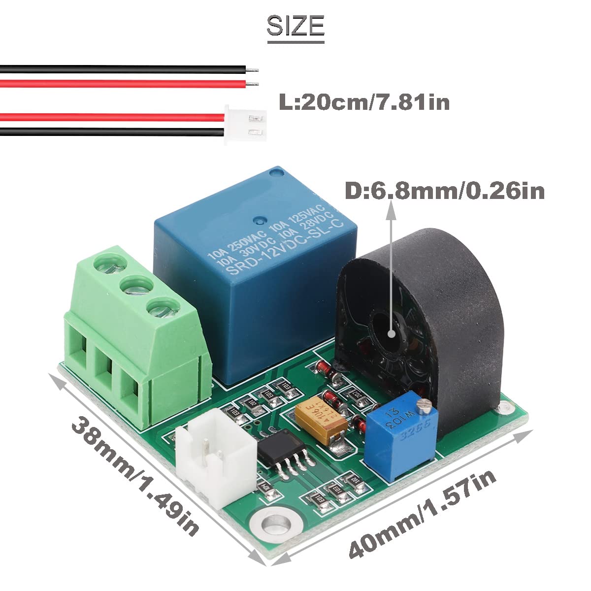 5V 12V 24V 0-5A AC Current Detection Sensor Module 5A Switch Output Sensor Module I3694613644