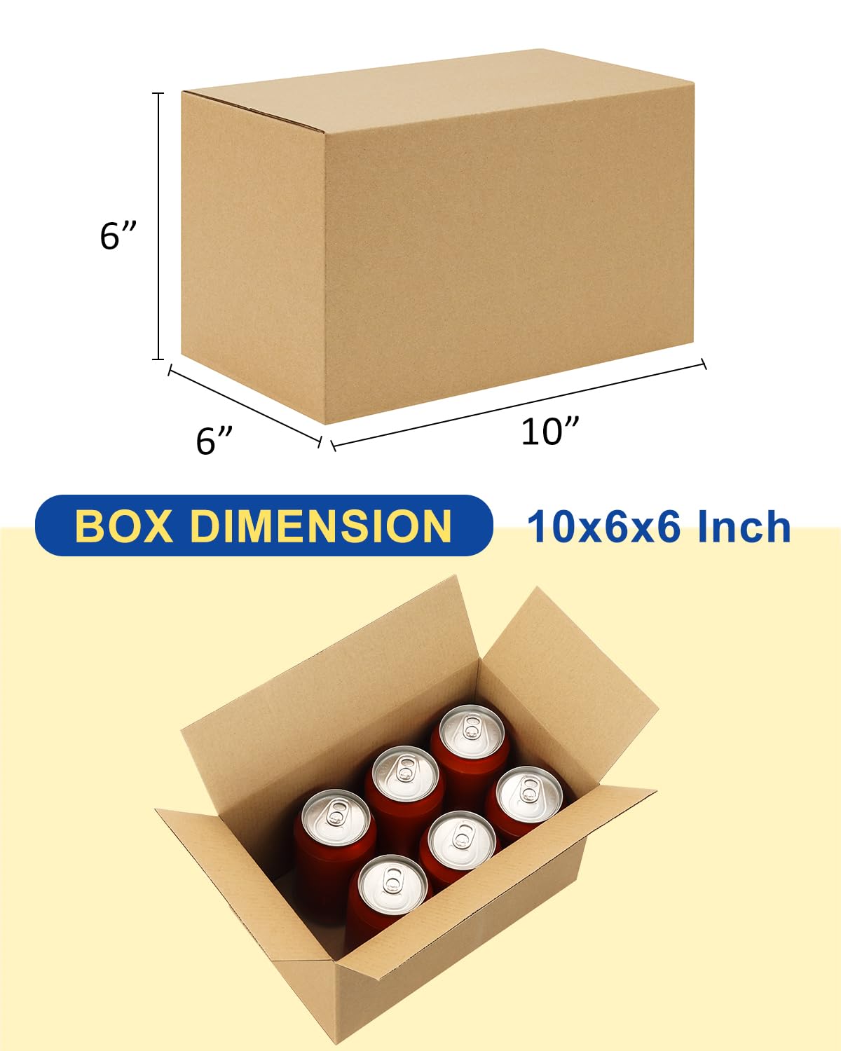 Kleine Versandkartons, Wellpappe, zum Verpacken von Kleinunternehmen, Braun, 40 Stück