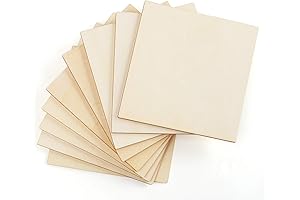 ilauke 5"x 5" Wood Squares: Unfinished Craftsman's Dream