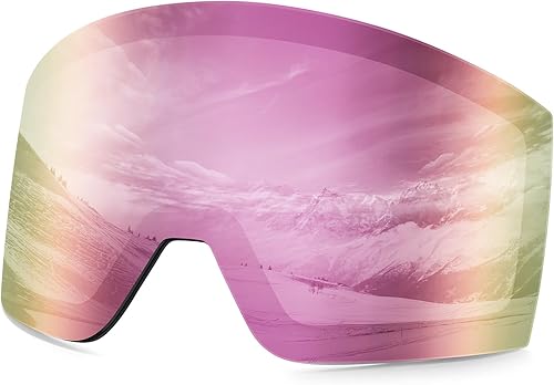 DUCO Gafas de esquí con lente magnética para snowboard, protección UV400 antivaho sobre gafas OTG gafas de deportes de nieve DCS002