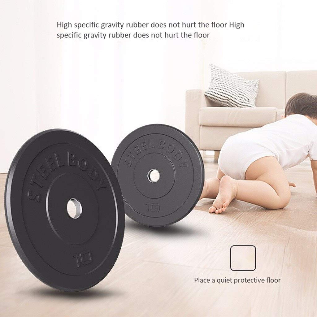 Discos de Pesas Barra de 2 Pulgadas Olímpico Grip Plate, Olímpico Grip Plate Juego de Pesos de Barra de Pesas Conjunto Inicio Barra de Goma Negro 10 Libras, 25 Libras, 35 Libras, 45 Libras