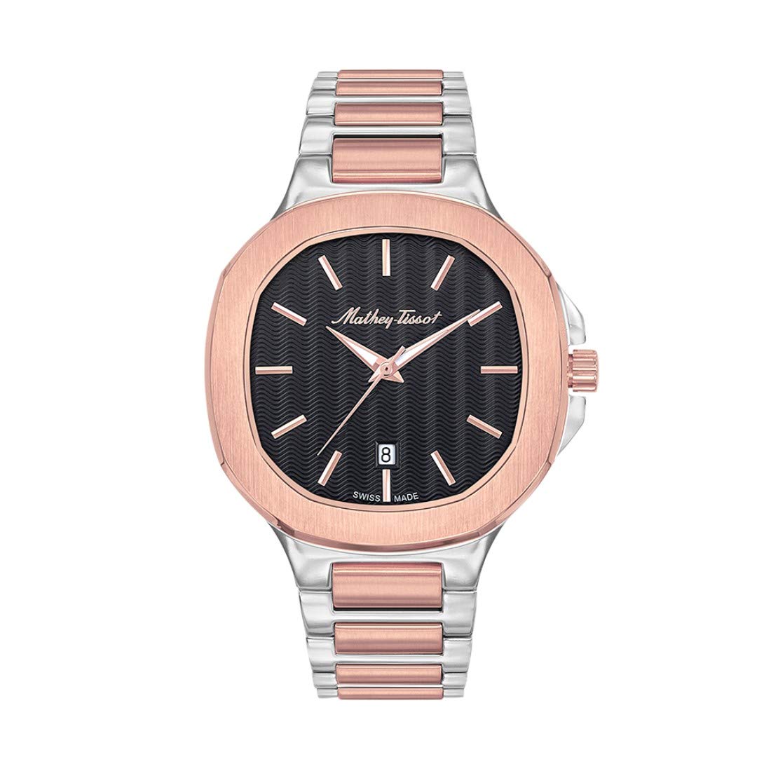 Mathey-Tissot Stainless Steel Swiss Made Analog Black Dial Men Watch - H152Rn, Multi-Color Band (B07L6QW9BN) Amazon Price History, Amazon Price Tracker