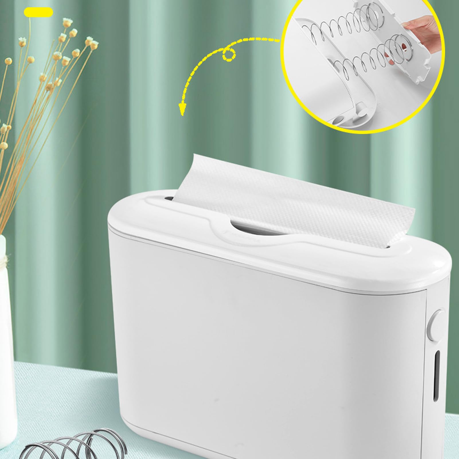 Copertura per scatola di, organizer per carta igienica, con finestra di visualizzazione, apertura da 22,9 cm, per bagno, cucina, camera degli ospiti, auto, decorazione per vacanze in stile