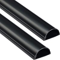 Vista 16 de D-Line Ocultador de cable semicircular, cubierta de cable patentada, ocultar cables de montaje en pared de TV, canaleta para cables, cubiertas