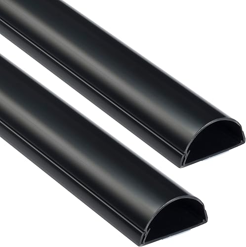 Miniatura 13 de D-Line Ocultador de cable semicircular, cubierta de cable patentada, ocultar cables de montaje en pared de TV, canaleta para cables, cubiertas