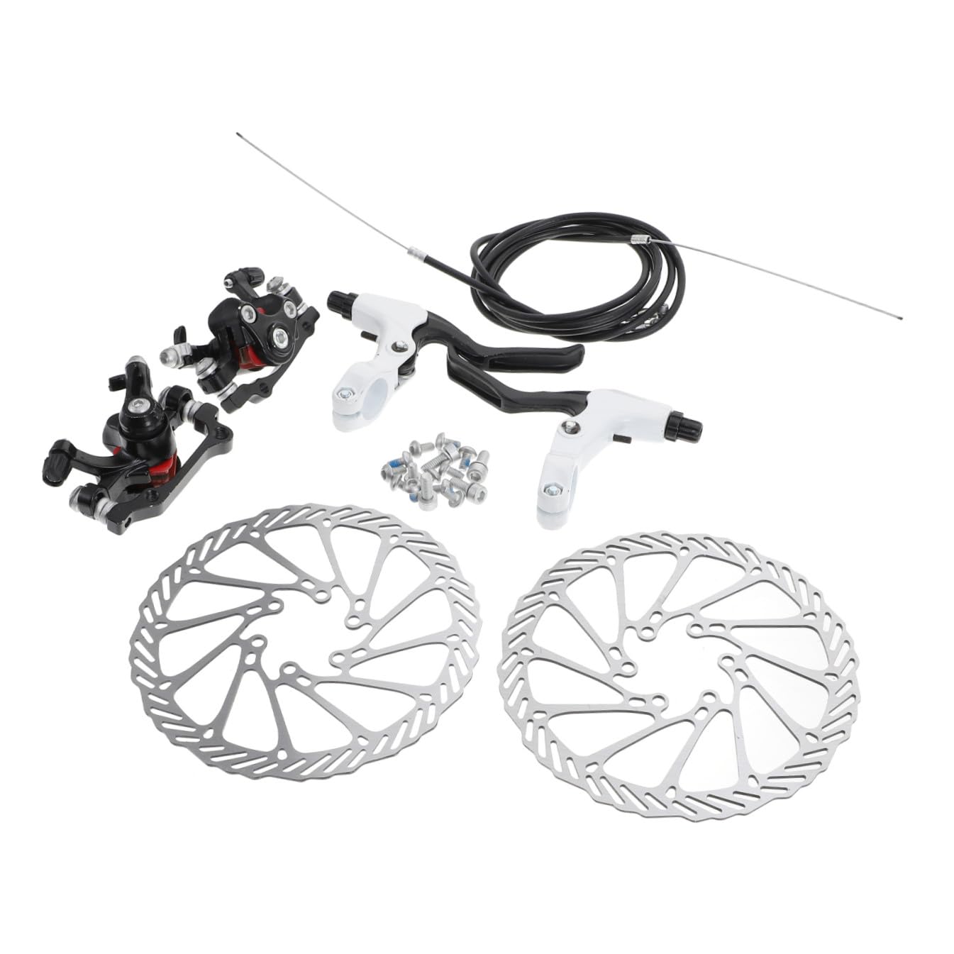 GANAZONO Juego de Frenos de Disco para Bicicletas de Piezas de Bicicleta Material Metálico Buen Rendimiento 1 Juego Adultos para Frenado
