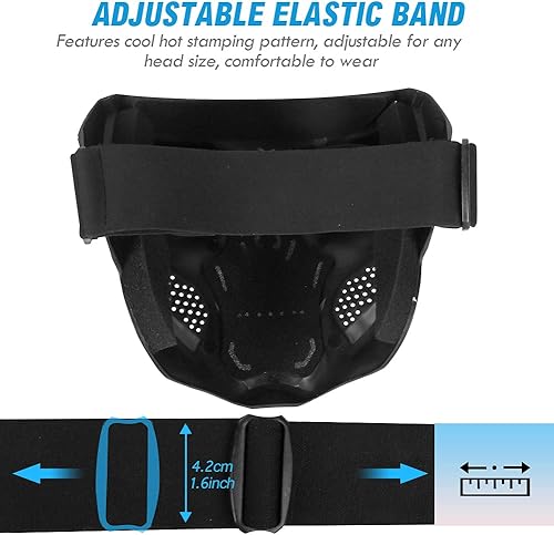 Miniatura 5 de Outamateur Máscara de gafas de calavera para montar en carretera, gafas de motocicleta UV