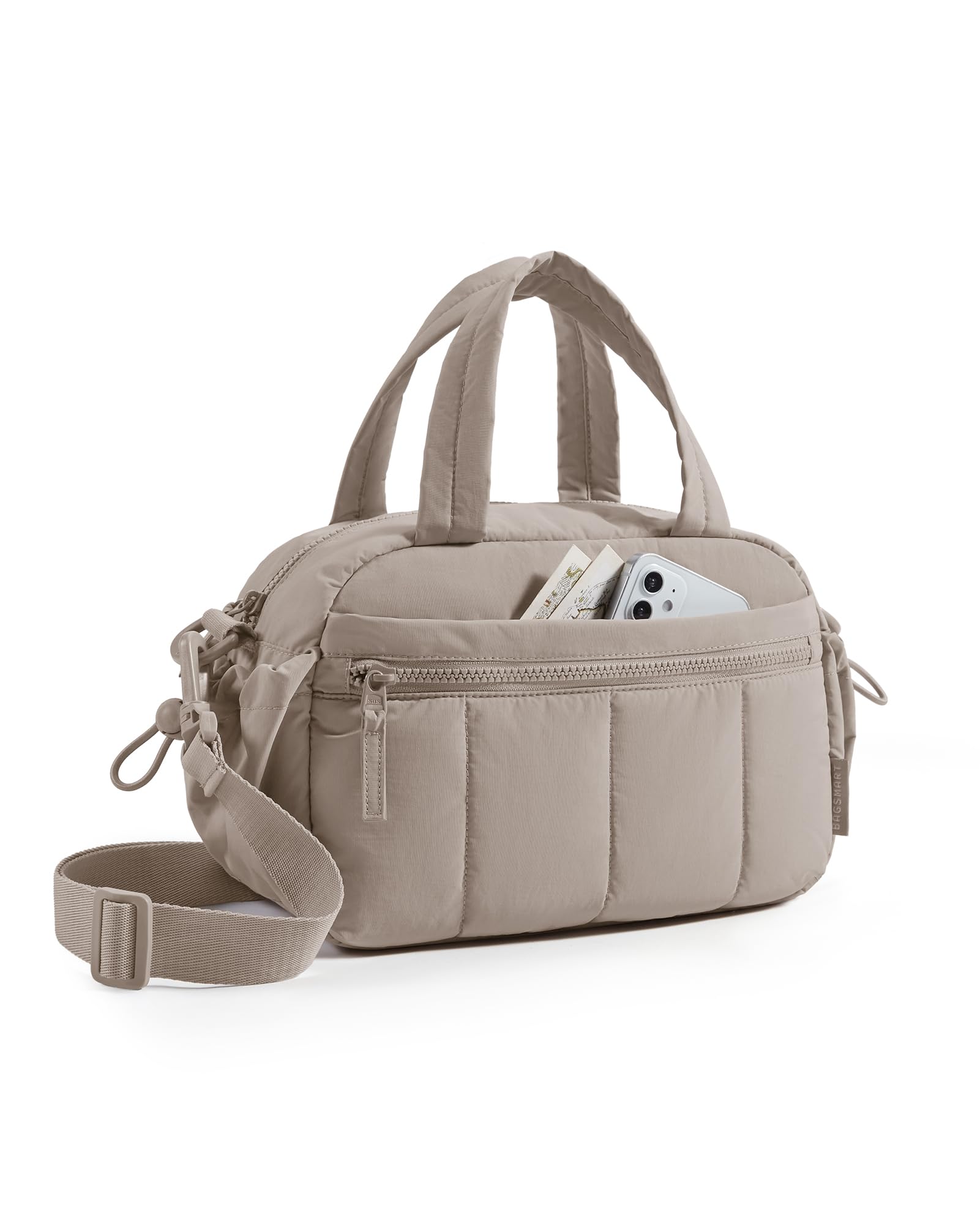 BAGSMART Duffle Bag for Travel, Gym Bag for Women, Weekender Carry on | PVC Wet Pocket, Airline Approved Personal Carry-on Size, Fits Under-seat, One Bag for Gym, Travel, Hospital, Overnight