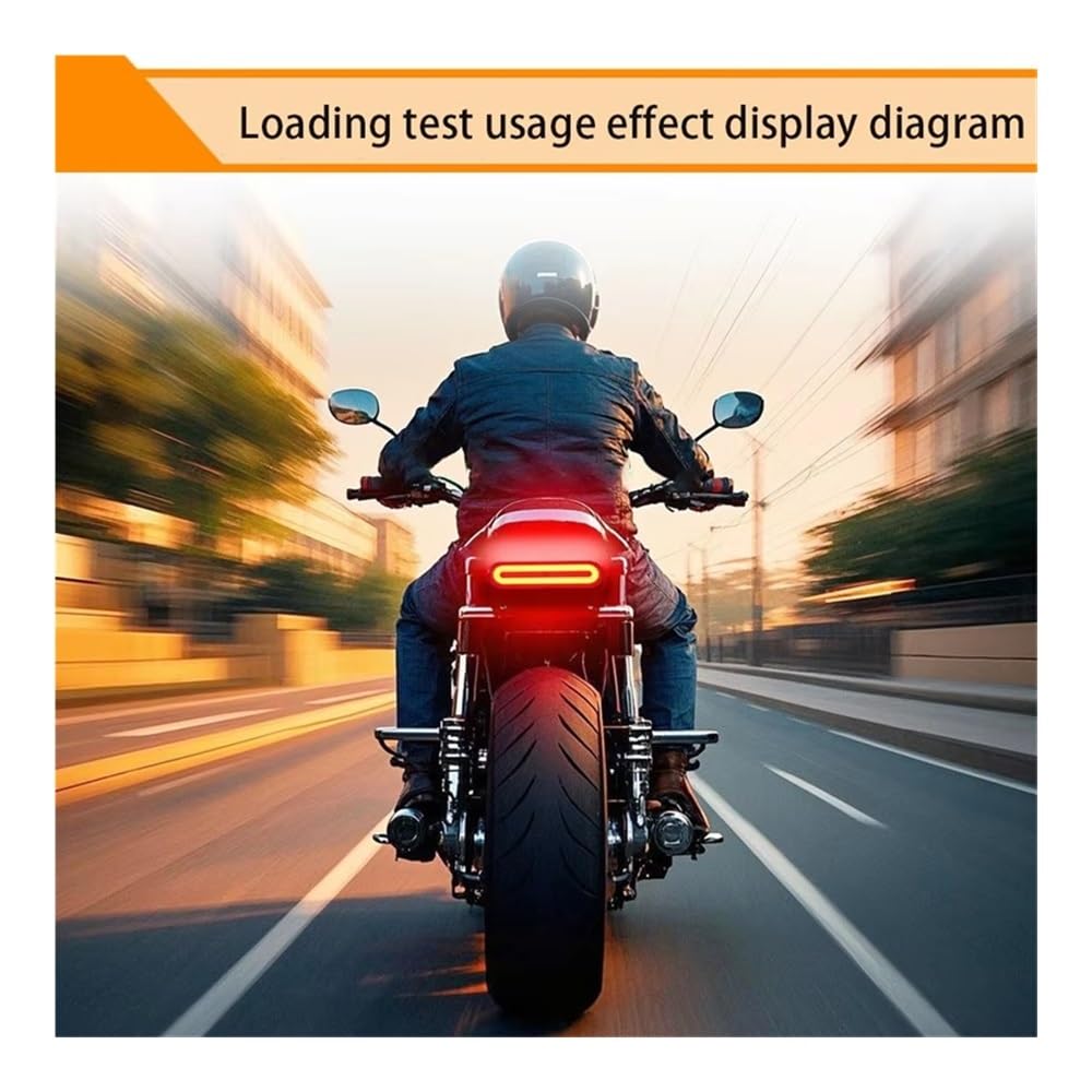 Generique Moto Arrière Lampe Feu Arrière LED Pour Motos, Avec Clignotants Séquentiels, Flash DRL 3 En 1, Stop Pour Camion, ATV, UTV