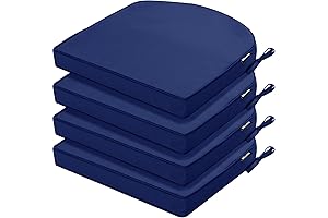 Durable Comfort: Outdoor Chair Cushions, 4-Pack Waterproof Patio Chair Cushions with 5-Year Color Fastness