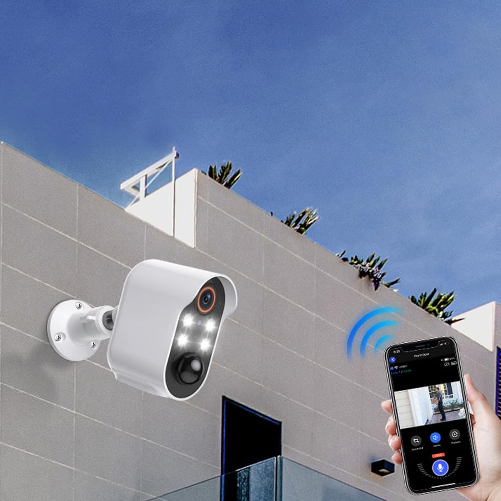 Pacchetto di telecamere di Sicurezza Wireless basate su intelligenza Artificiale con rilevamento Umano Tramite intelligenza Artificiale, archiviazione Cloud e Visione Notturna