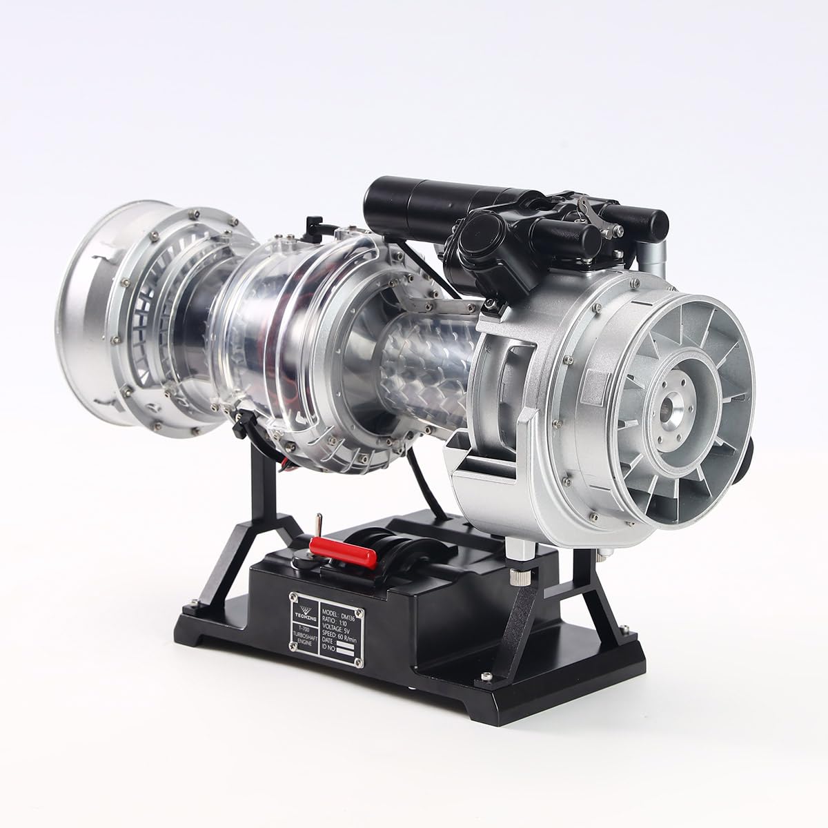 ExploTex SKYMECHMAN 1/4 Scale Metal Simulación Electric Military Helicóptero Turboso Engine Model Kit (470+pcs), Aviation Technology-Style Educational Display Piece