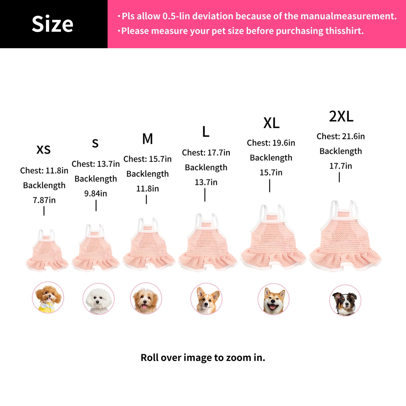 Ittokis 4 Pieces Dog Dress for Small Dogs Girl,Puppy Sleeveless Clothes Pet Pullover Vest Skirt,Cute Dress Pet Dog Shirt Breathable Outfits for Small Dogs Puppy Cats Girl Apparel (M)