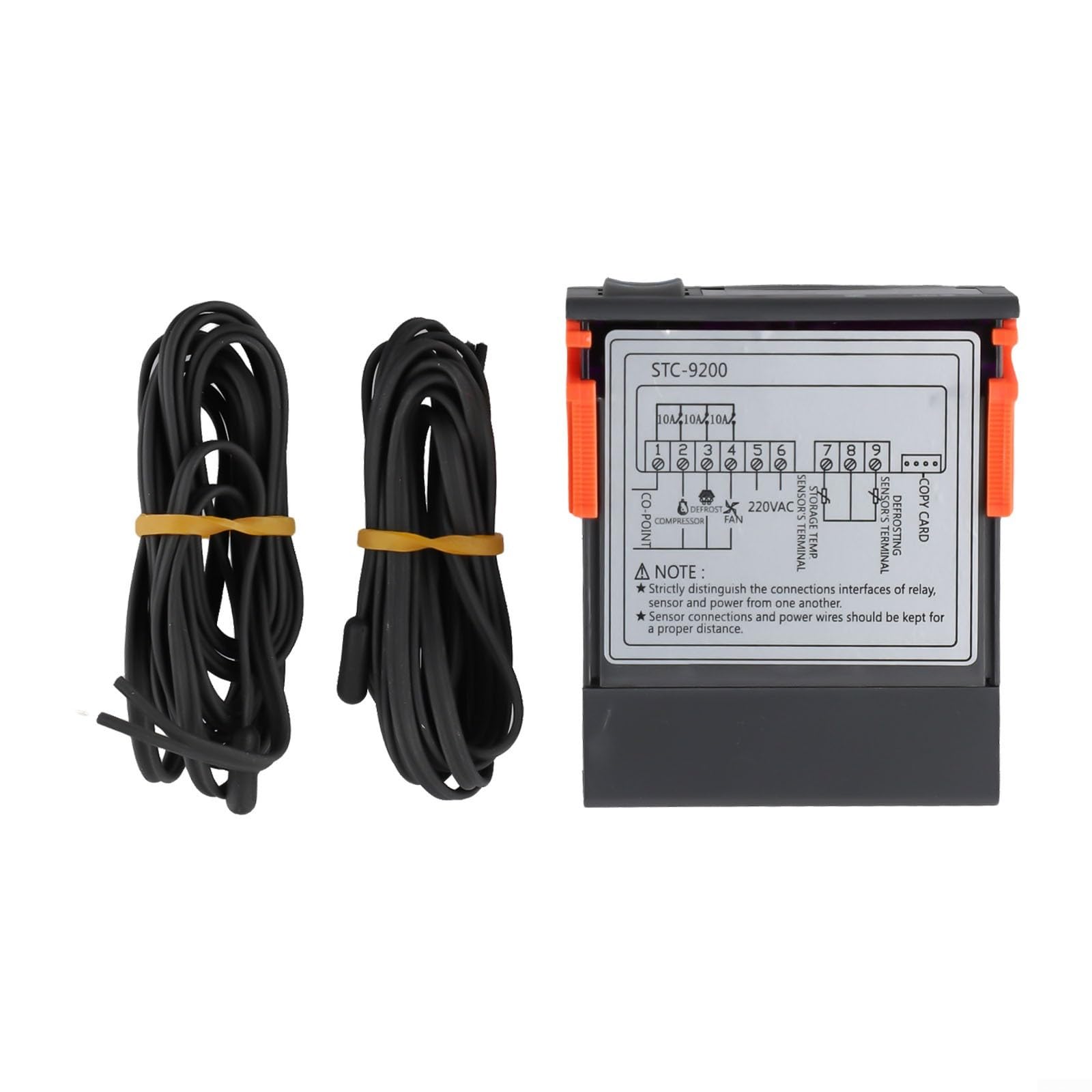STC 9200 Termostato electrónico, controlador de ventilador de descongelación de refrigeración, gestión de almacenamiento en frío, funcionamiento del congelador, medición de temperatura