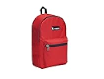 Everest Luggage Basic Backpack, Red, Medium