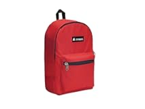 Everest Luggage Basic Backpack, Red, Medium