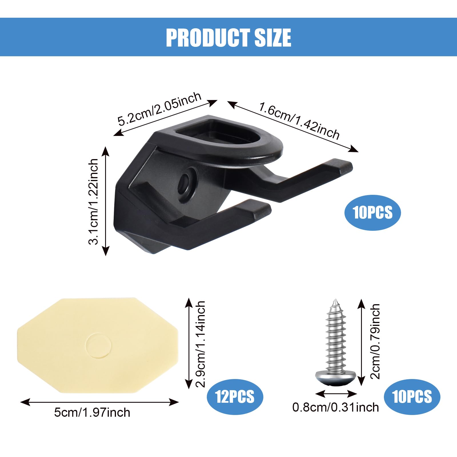Porta Cappelli Adesivi DecorDwell | 2 Pezzi, Autoadesivi E Senza Foratura - Foto 10