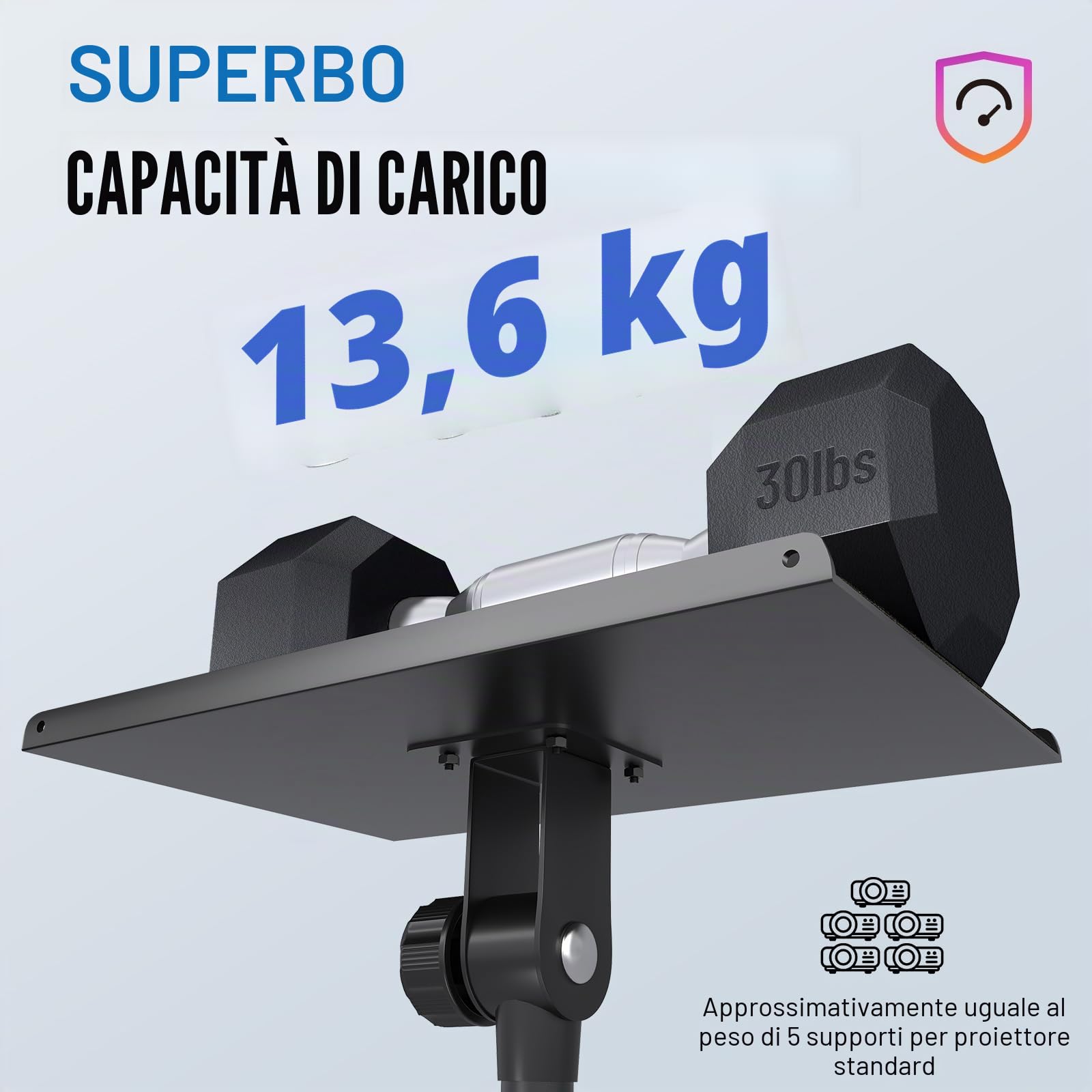 CAHAYA Supporto per treppiede per proiettore universale per computer portatile, supporto multifunzionale per DJ Rack Stand con altezza regolabile CY0331
