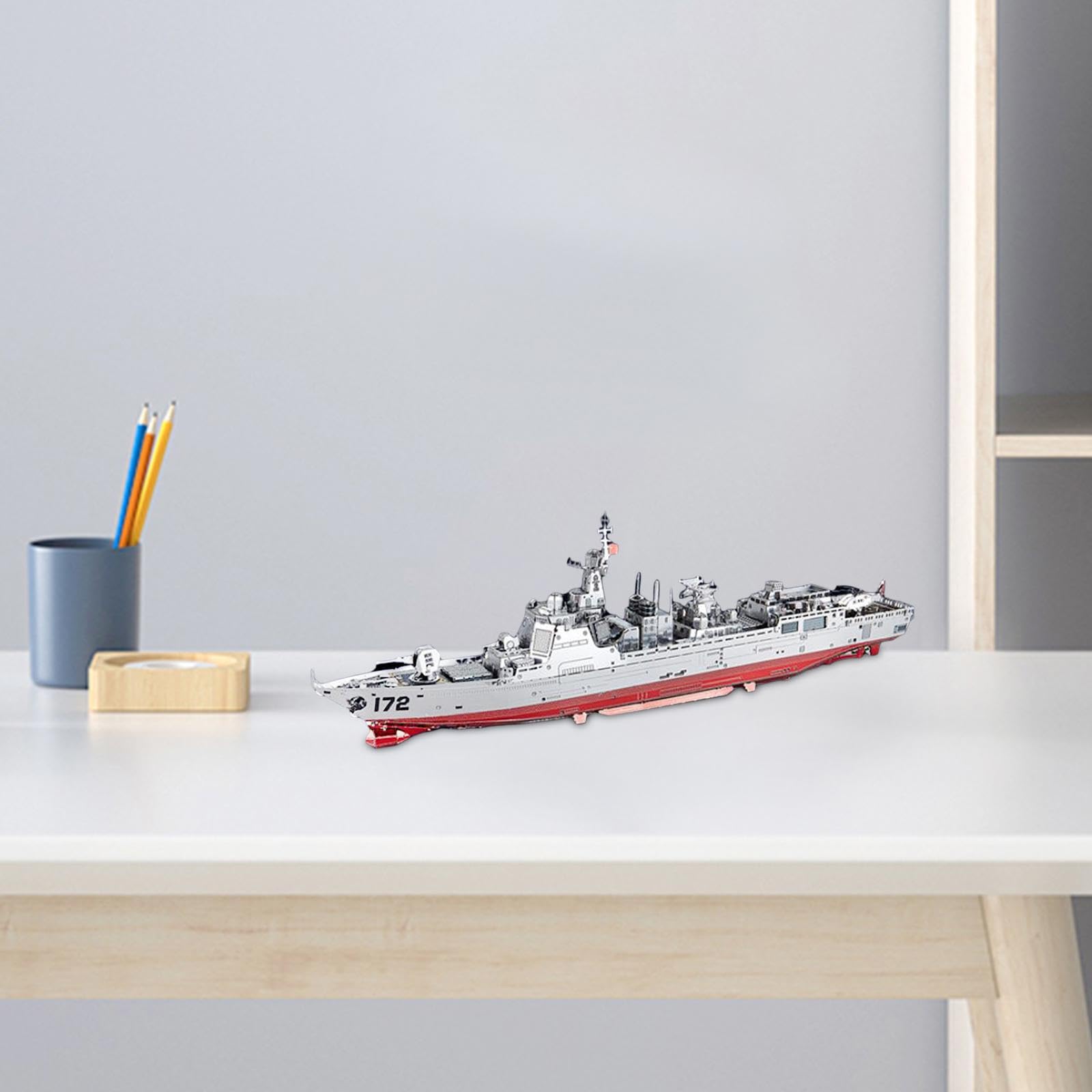Maquette de Porte-Avions à Assembler : Puzzle de Navire Échelle pour Garçons