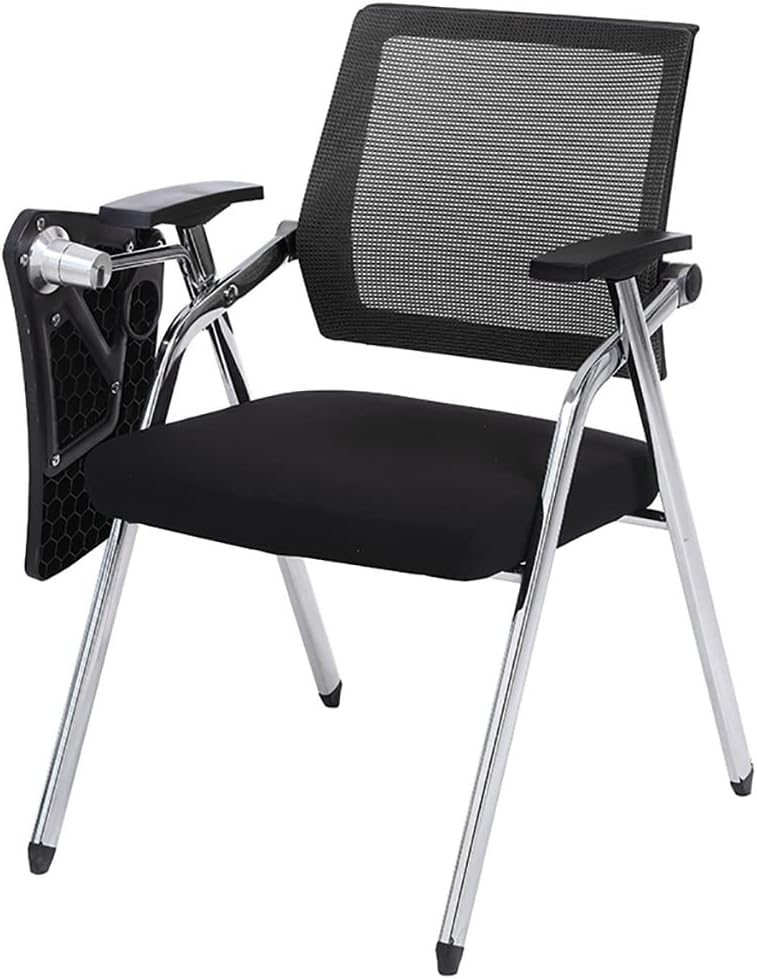 Student Chair With Desk Attached, Mesh Office Chair With Lumbar Support,Foldable