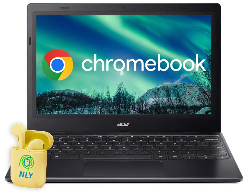 acer Chromebook 311 for Business & Student, Ultra-Light 11.6' HD Laptop with Chrome OS, Intel N4500, 4GB RAM 576GB Storage (64GB eMMC+512GB SD), Long Lasting Battery Life, NLY Earphones, Star Black