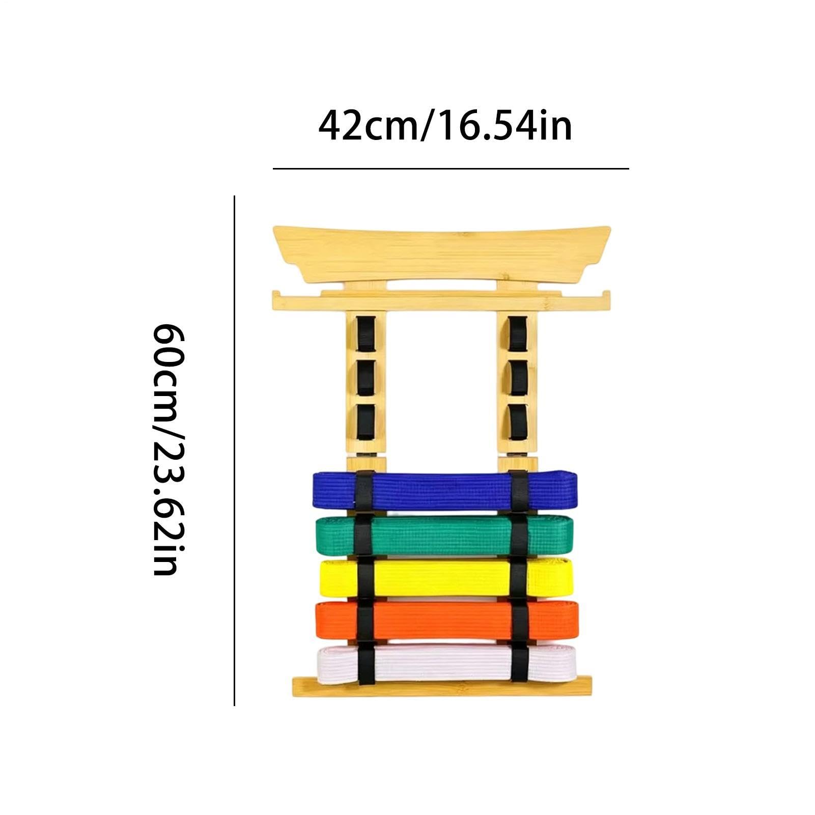 Karate Belt Expositor Expositor de madera con pegatinas y 2