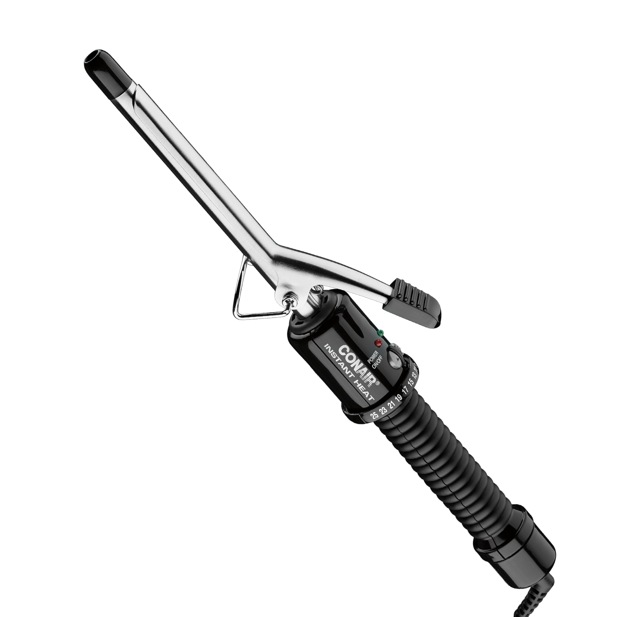 Conair Instant Heat 1/2-Inch Curling Iron, 1/2-inch barrel produces spiral curls – for use on short to medium hair