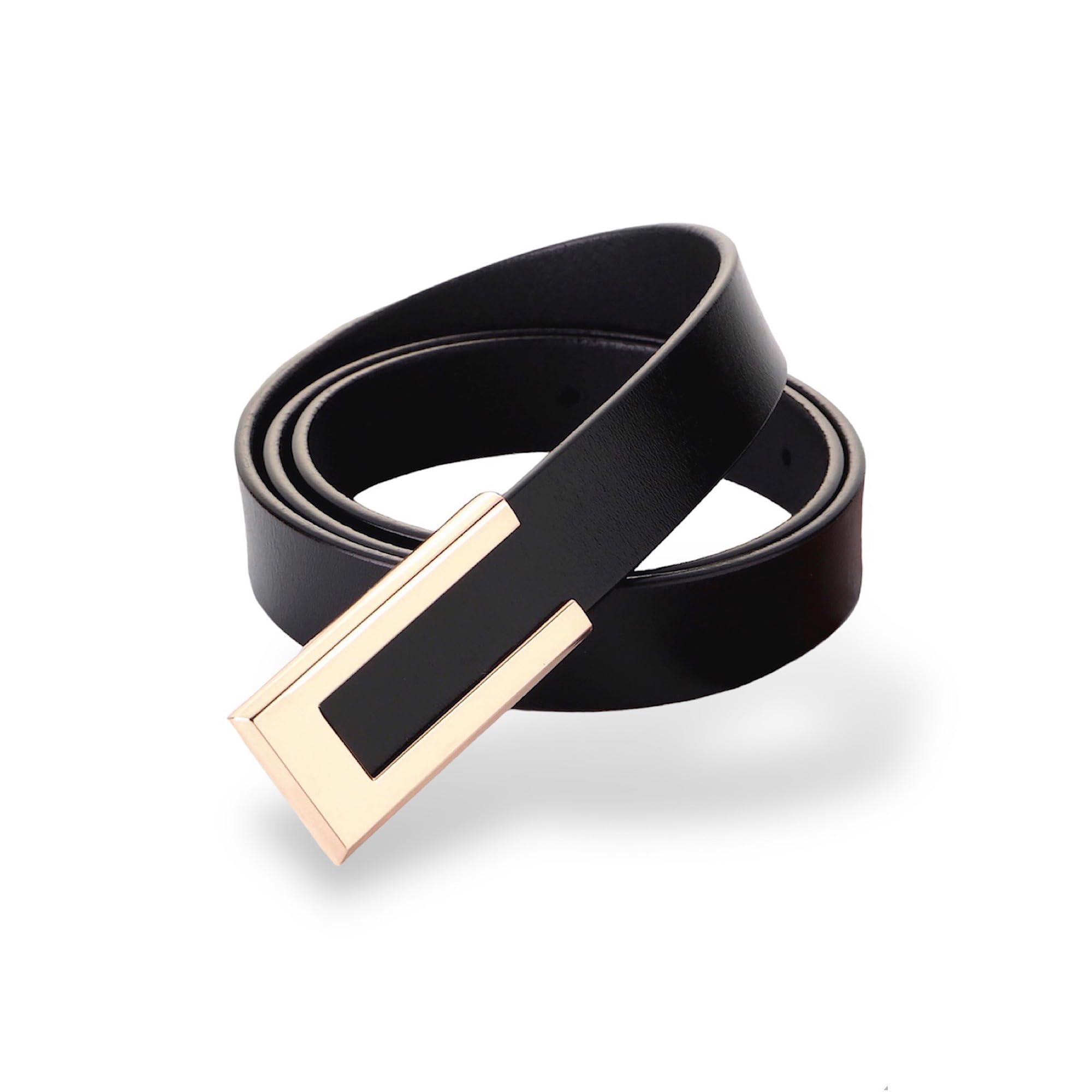 Womens Belt Genuine Leather Belts Durable Waist Belt Gold Color Buckle Waistband For Pants Jeans Width 0 80