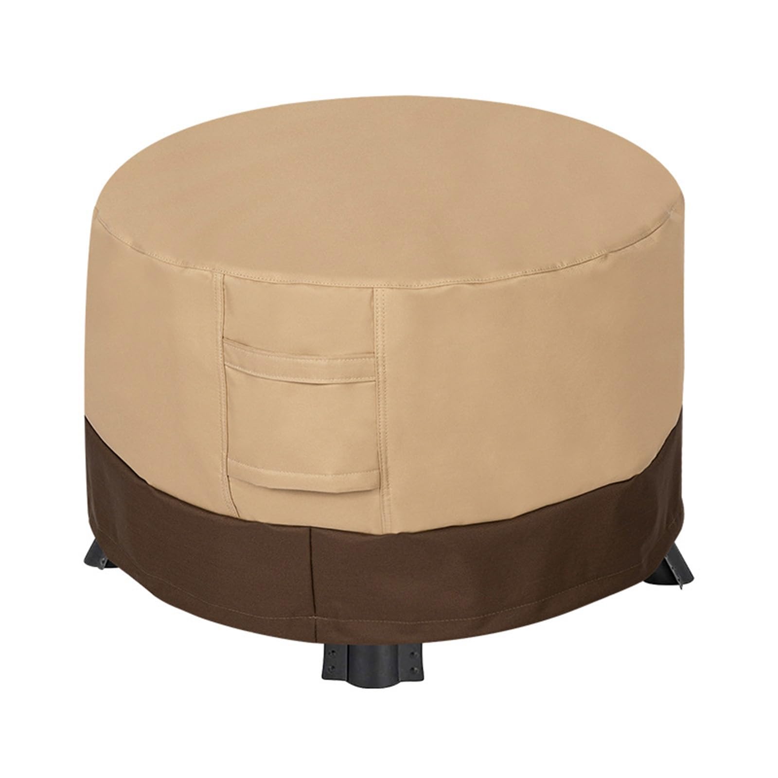 Water-Resistant 36 Inch Round Fire Pit Table Cover, Outdoor Firepit Cover