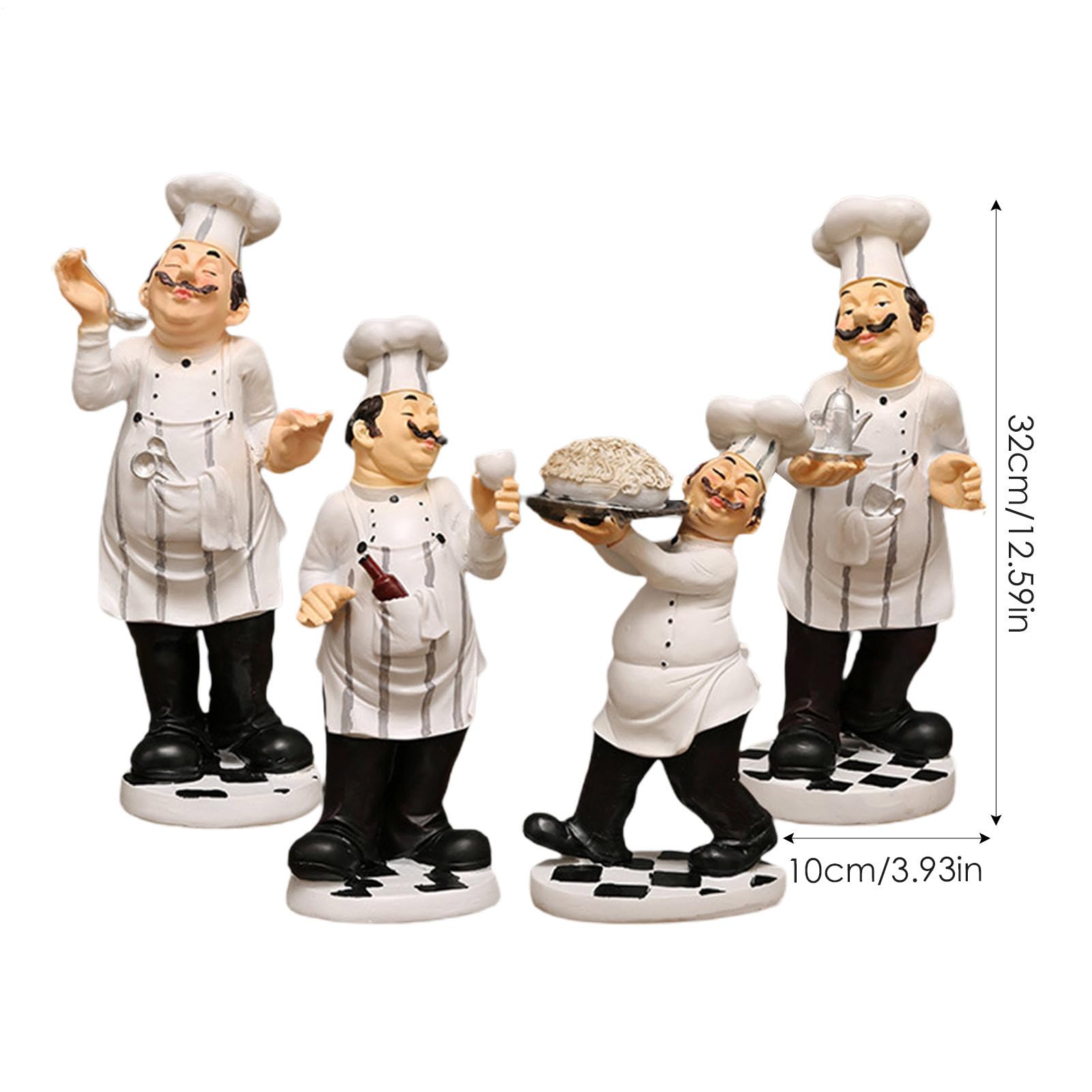 Statua Di Chef Per Decorazione Della Cucina - Figure Di Chef | Piccole Statue | Centri Da Tavolo In Resina, Ornamenti Da Scrivania, Decorazione Della Cucina Chef, Statue Di Chet Per La Dec