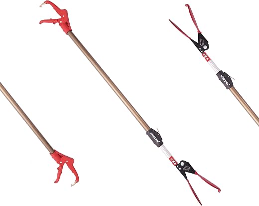Sharpex 5.2 Feet Long Arm Long Reach Picker Stick | Heavy Duty Telescopic (3.5 to 5.2 Feet) Extendable Length Grabber Pick...