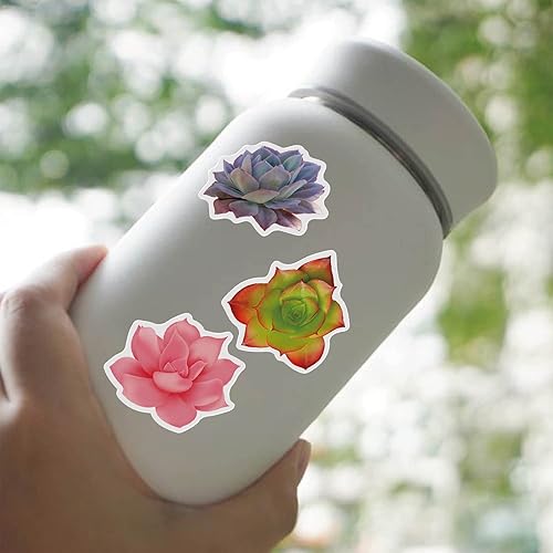 Miniatura 6 de 50 calcomanías de flores para niños calcomanías para botellas de agua lindo vinilo impermeable para teléfono patineta computadora laptop paquetes de