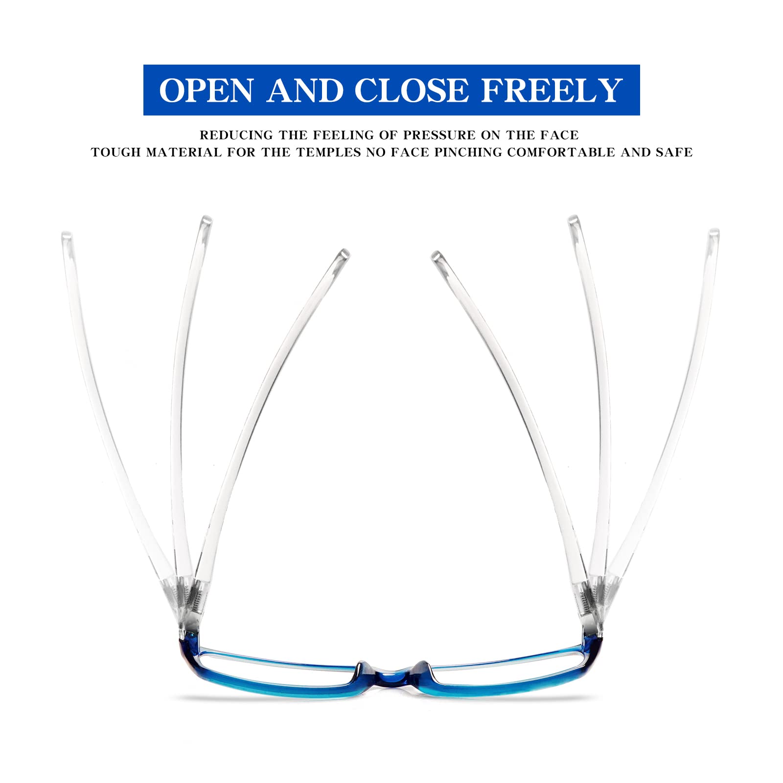 5 Pack Computer Reading Glasses Men and Women Anti Eyestrain Blue Light Blocking Glasses for Reading