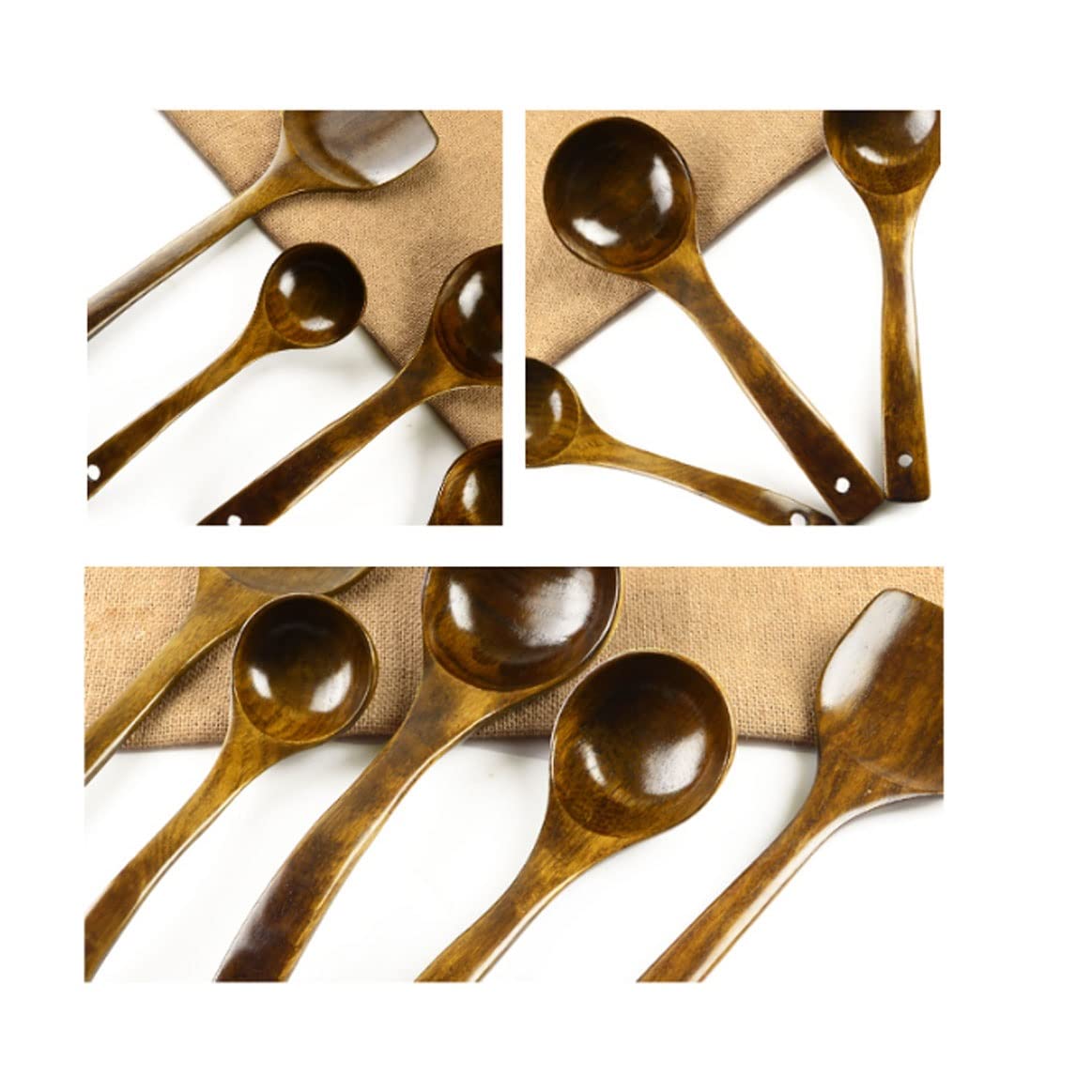 Kochlöffel Spatel Küche Holz Werkzeuge & Gadgets Kochutensilien 5 Stück Sets