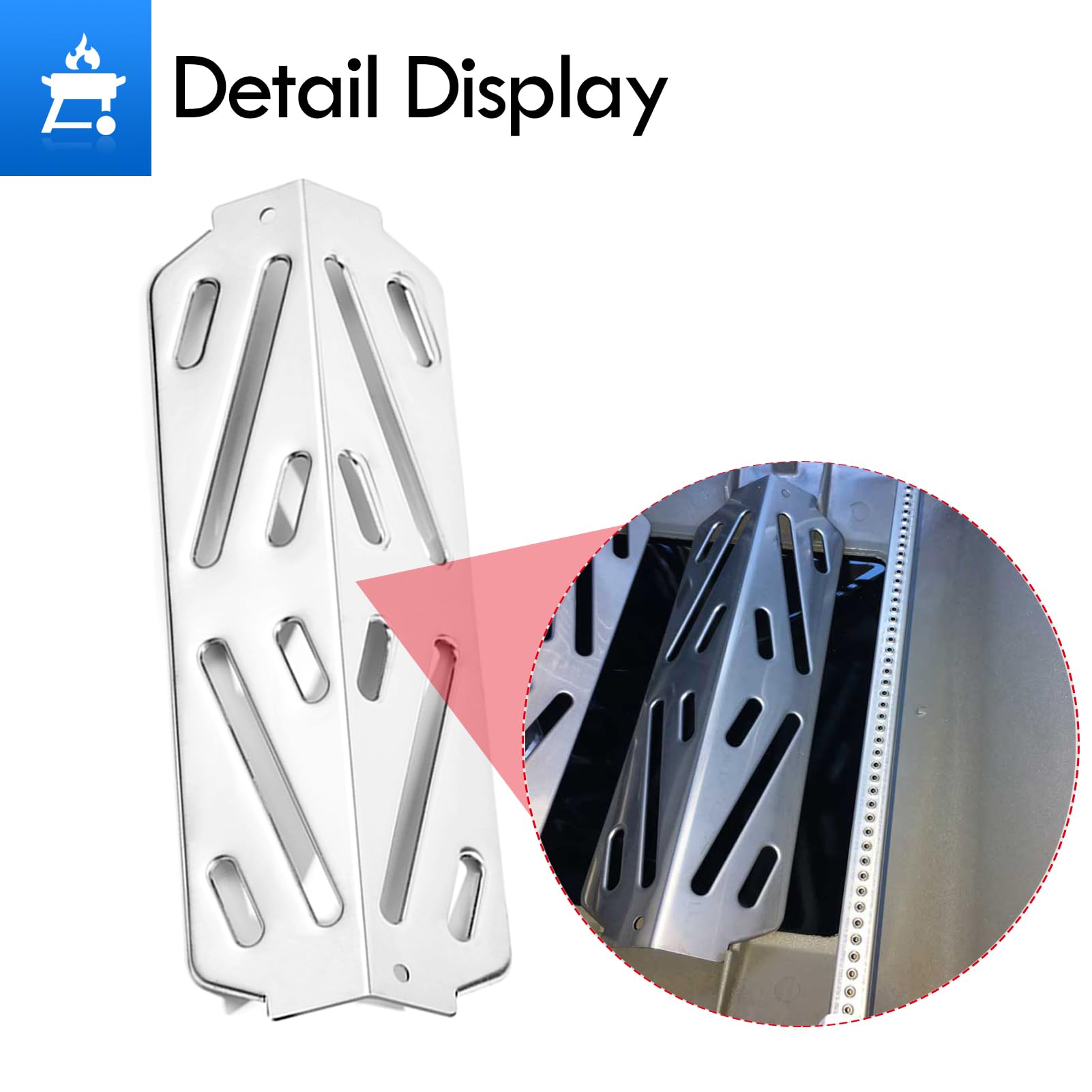 Genesis II E-210 Grill Parts 66794 Barras aromatizantes 66684 Deflector de calor Genesis II 200 Series piezas de repuesto para Weber Genesis ii E210 ii E240 LX E240 S210 S240 LX S240