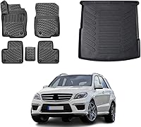Vista 1 de Ehiltek - Juego completo de alfombrillas para Mercedes-Benz ML 166 2011-2015 para todo tipo de clima, durabilidad, resistentes al agua, juego