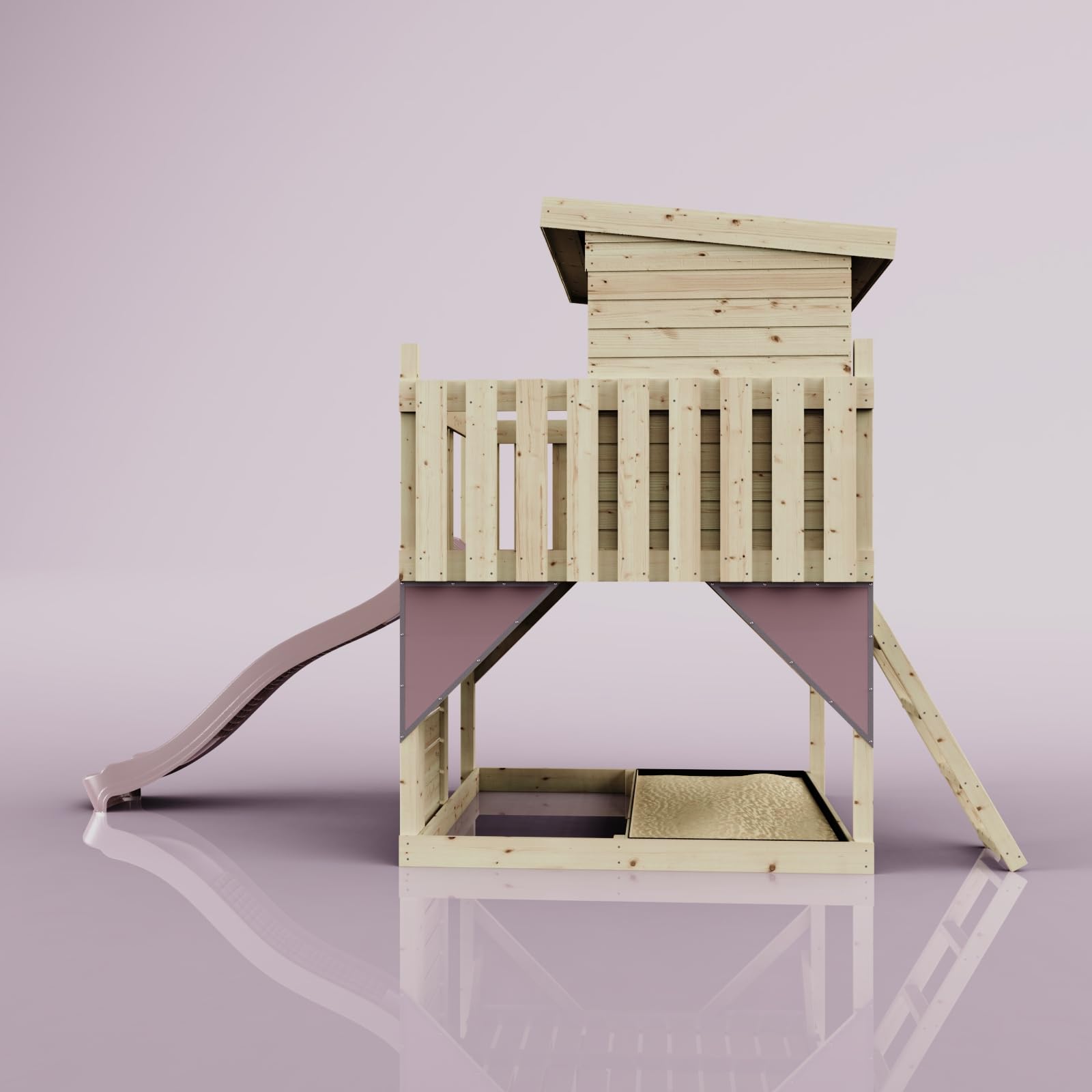 PolarPlay Stelzenhaus Polarstern aus Holz in Rosa