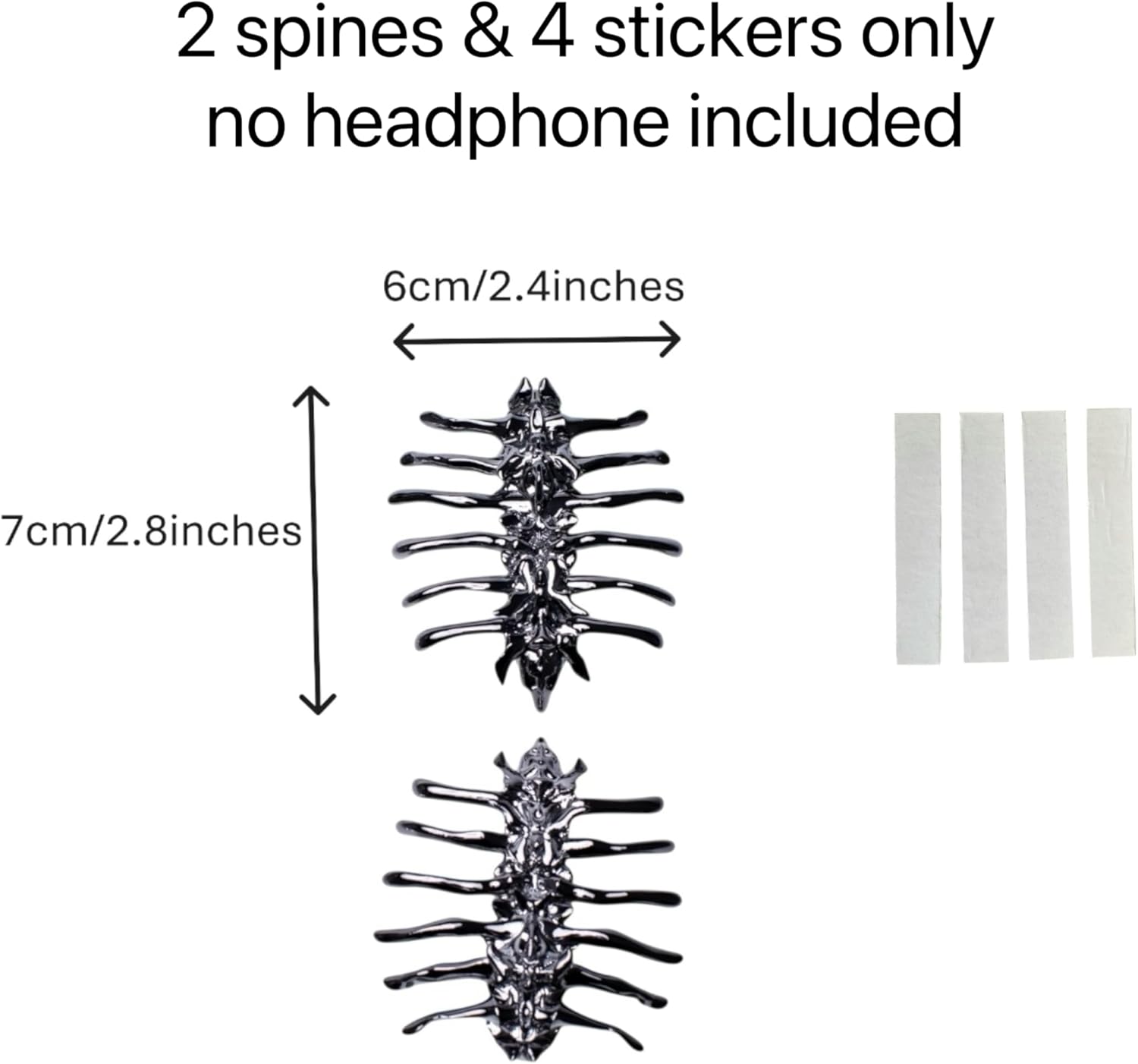 Metal Spine Attachments for Sony WH-1000XM5/Sony XM4/Sony CH520/Sony CH720/JBL Headphones/JBL Headphones, Fashion Headphone Accessories, Headphone Accessories (Black)